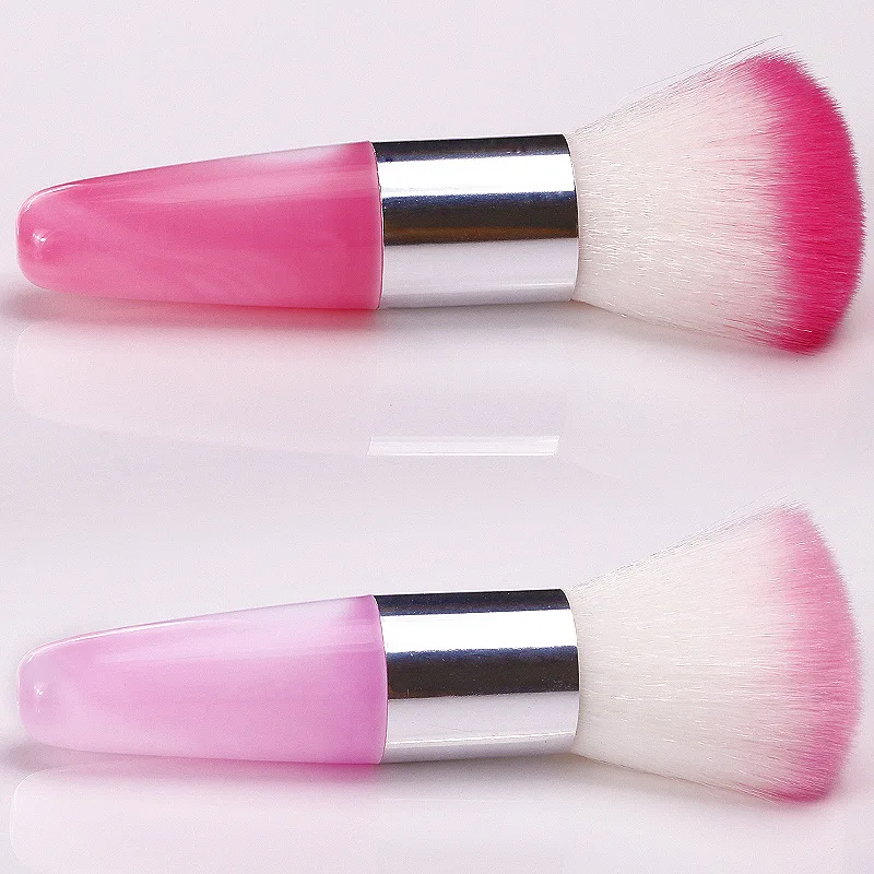 1PC 6 Colors Nail tools Brush For Acrylic & UV Gel Nail Art Dust Clean Brushes for manicure maquiagem pinceaux peinture 4