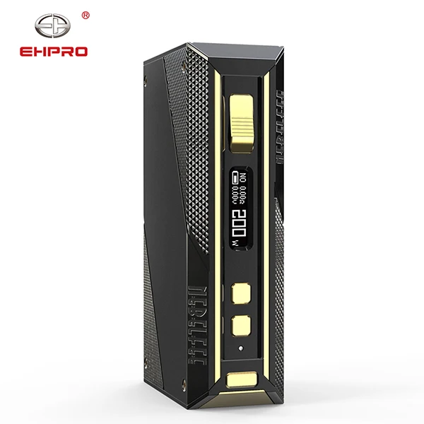 Ehpro холодной стали 200 TC коробка мод с 200 Вт Макс выход 18650 батарея мод коробка Vape испаритель vs Drag 2/Aegis Solo - Цвет: black and gold