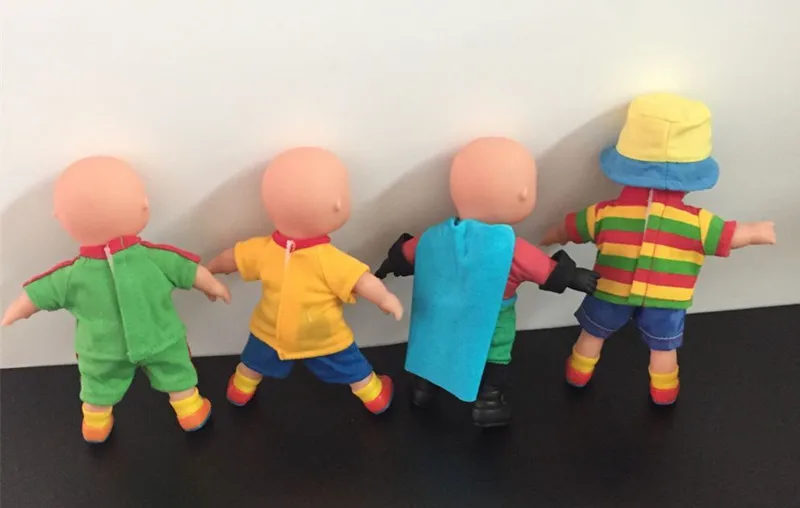 4 шт./лот мультяшная фигурка модель игрушки Caillou 16 см ПВХ фигурка модель игрушки Детский подарок на день рождения