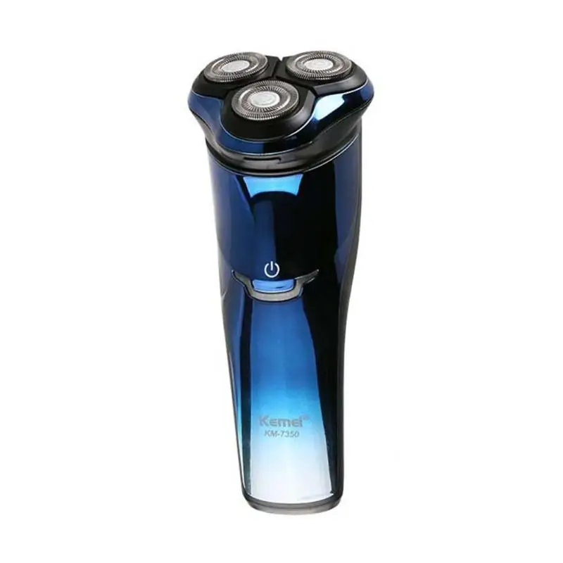 

KM-7350 Rechargeable Electric Shaver 3D Triple Floating Blade Heads Shaving Razors Face Care Men Beard Trimmer 220V