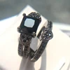 LXOEN – bague de fiançailles gothique en acier inoxydable, pour hommes et femmes, bagues de Couple, bijoux de fête, accessoires anillos mujer anel ► Photo 3/6