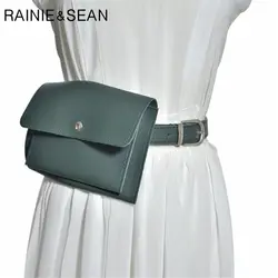 RAINIE SEAN Fanny Pack женская сумка ремни для женщин кожаная поясная зеленый черный коричневый кофе темно красный сумка на пояс многофункцион