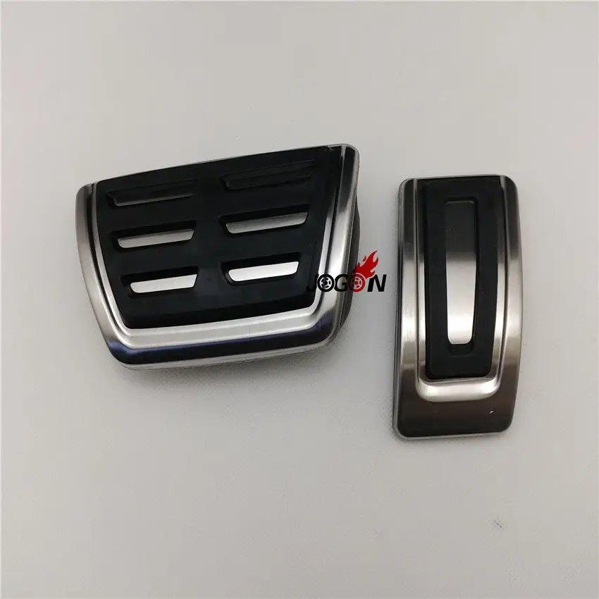 3pcs Fuel Brake Footrest Pedal Plates Pads Cover AT For VW Golf 7 MK7 VII GTI R 2013- 2017 JETTA MK7 2018 2019