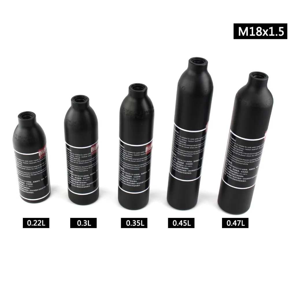 PCP Пейнтбол Airforce M18x1.5 сосуд высокого давления 0.22L 0.3L 0.35L 0.45L 0.47L цилиндр воздуха