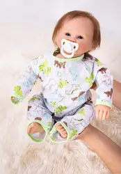 NPK Мини 19 "силиконовая возрождается для маленьких девочек/мальчиков куклы реалистичные новорожденных принцесса Младенцы жив Bebe игрушку