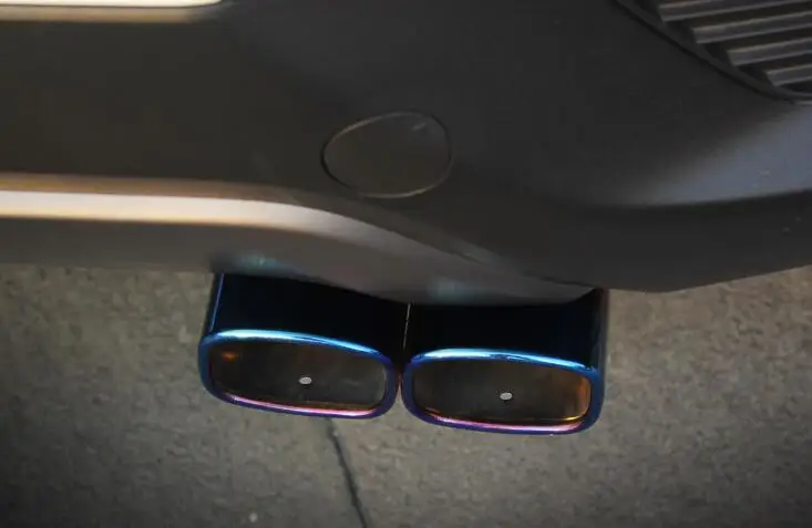 font b Car b font stainless steel Grilled blue font b Exhaust b font Muffler