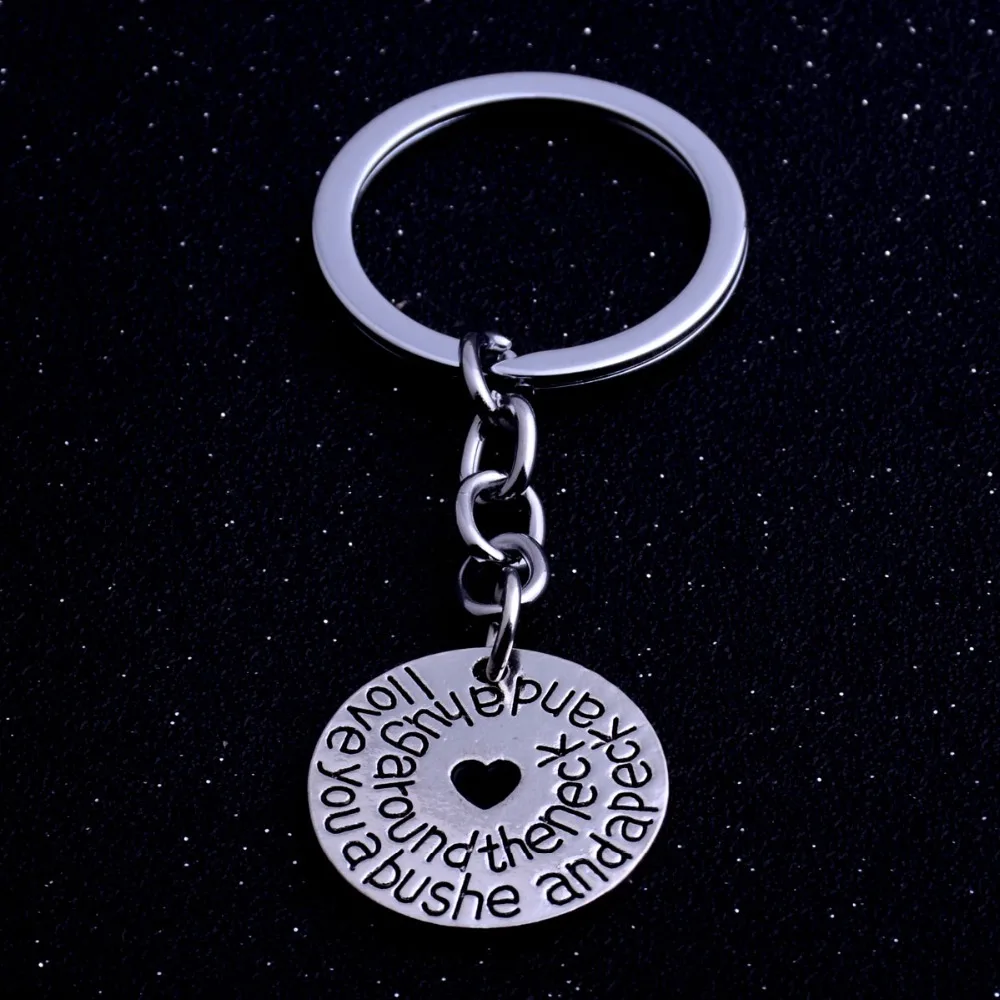 I Love You Charms Keychain Women Men Keyring Family Friends Jewelry