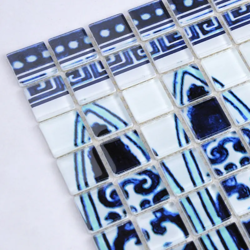Groothandel crystal glasmozaïek ontwerp muur mirrored tegels blauw wit tegel sticker keuken backsplash vloer patroon sm113.jpg