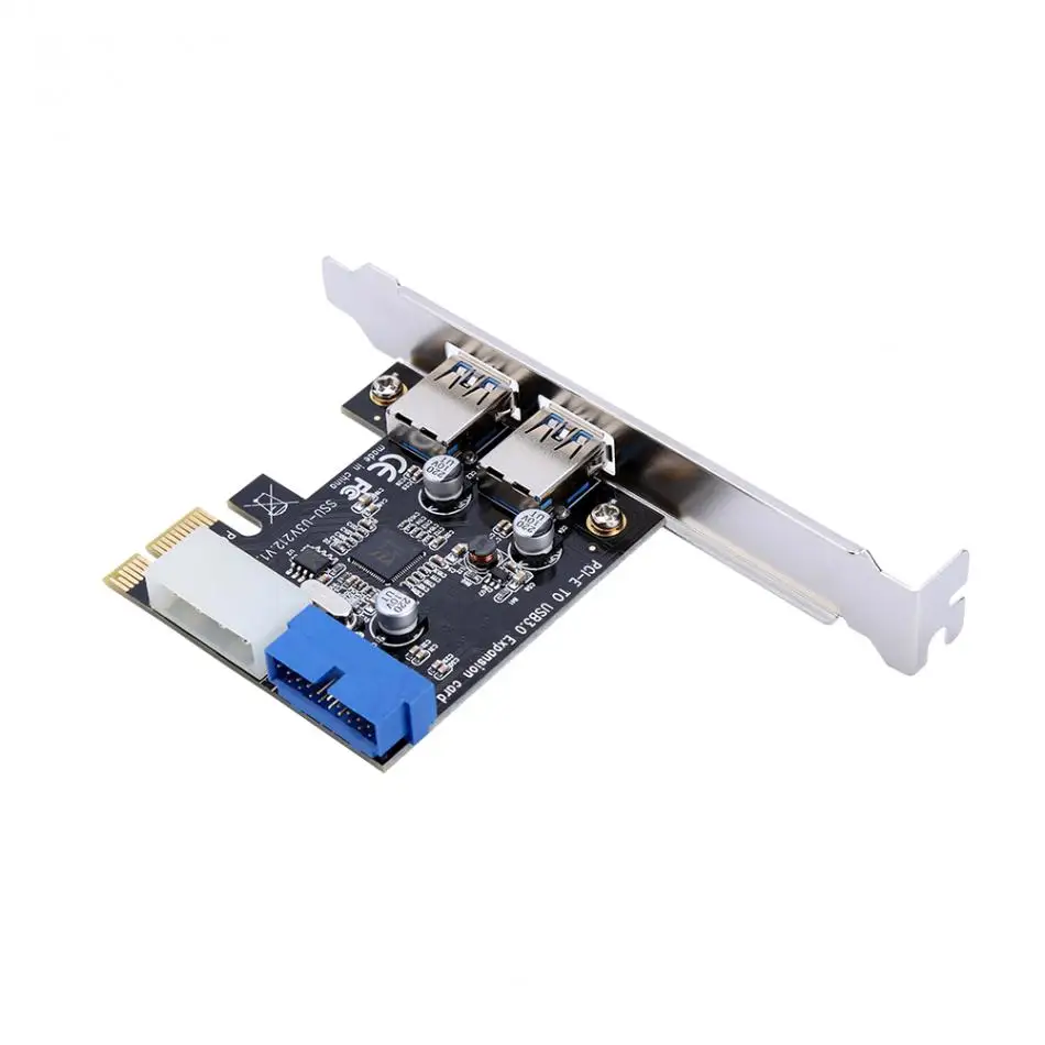 USB 3.0 PCI E плата адаптер Внешний 2 портовый USB3.0 концентратор внутренний 19