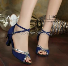 Women Blue Suede LATIN Dancing Shoes SALSA Dance Shoes Tango Shoes Samba Dancing Shoes All Size