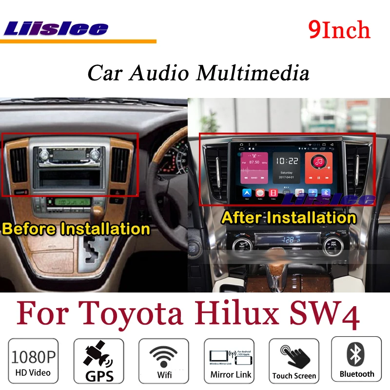 Flash Deal Liislee For Toyota Hilux SW4 Stereo Android Radio DVD Player 3G Wifi BT TV GPS MAP Navigation 1080P System Original NAVI Design 2