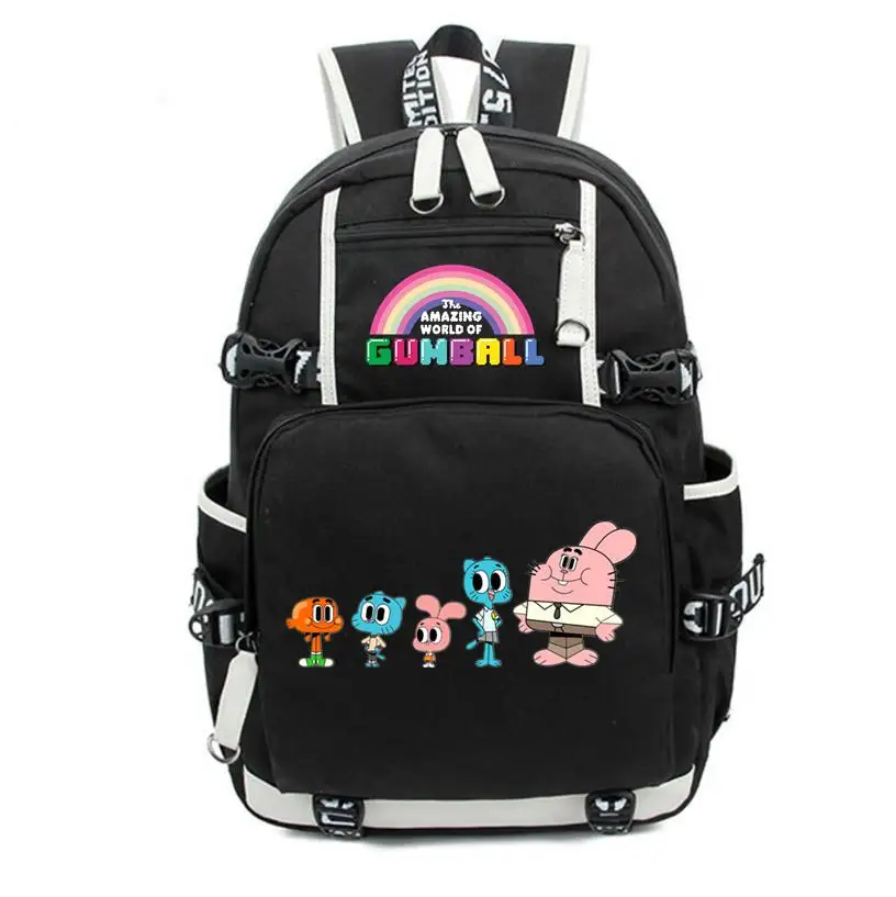 Удивительный мир Gumball Рюкзак Женская дорожная сумка для ноутбука mochila Darwin Anais школьная сумка на плечо рюкзаки для девочек подростков - Цвет: 4