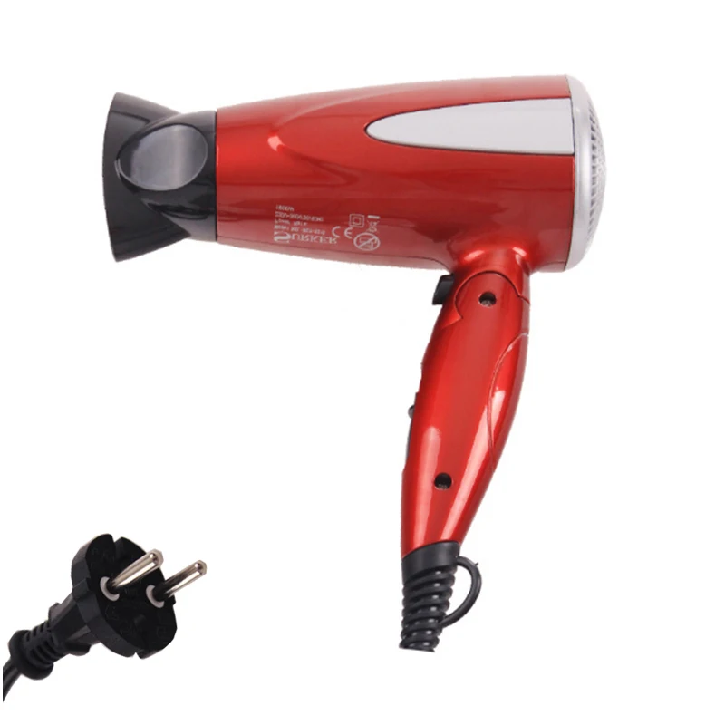 1800W Foldable Hair Dryer Blow Portable High Power Red Professional Electric Hair Dryer Travel Hairdressing Hot&Cool Wind (1)