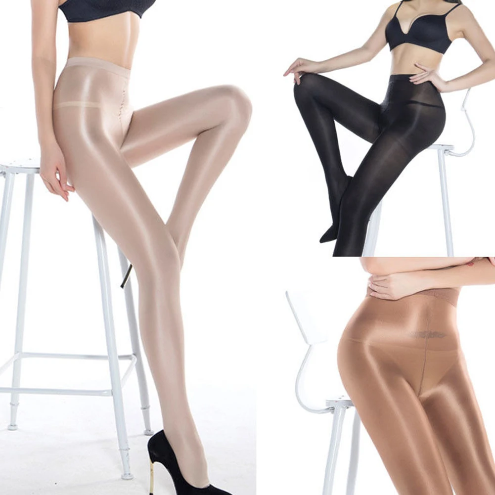 

Women Super Elastic Sexy Shiny Glossy Shaping Stockings 70D Oil Pantyhose Tights Skinny Legs Prevent Hook Silk #2