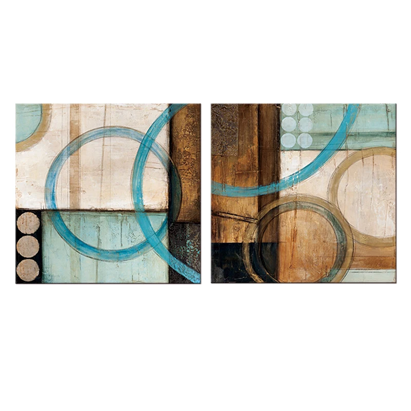 

2 Pieces Canvas Art Modern Painting abstract Landscape Oil Painting Wall Art Picture For Sitting Room Canvas Prints Framed
