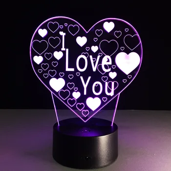 

I Love You Table Lamp 7 Colors Changing Desk Lamp 3d Lamp Novelty Led Night Lights Led Light DropShip