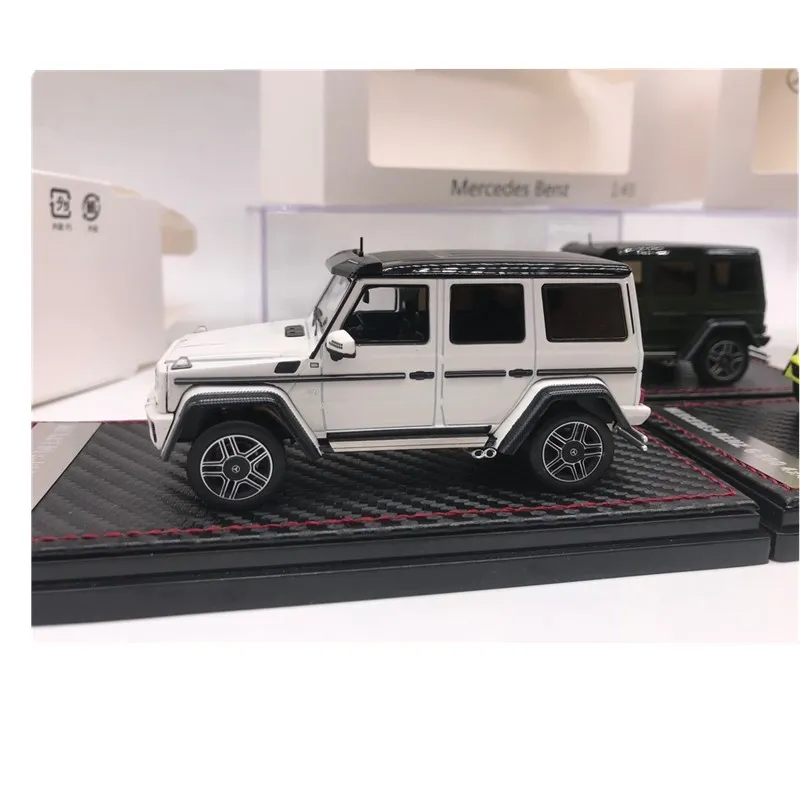 1:43 металлическая модель автомобиля Mercedes-Benz G500 4x4 металлическая модель дорожного транспортного средства детские игрушки коллекция подарок - Цвет: Белый