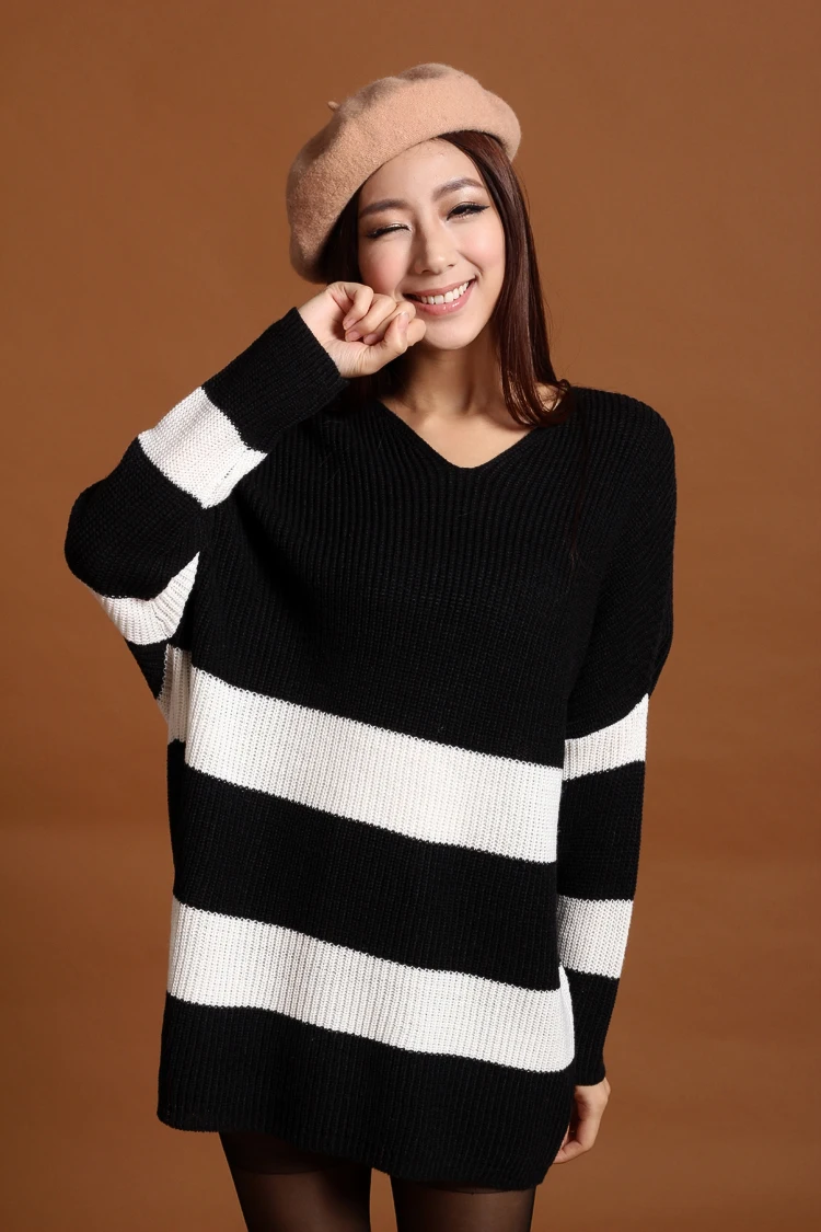 

Hot Sale Maternity Cotton Stripe O-neck Loose Pullovers Full Sweater Pregnant Women Clothing For Pregnancy Freeshipping