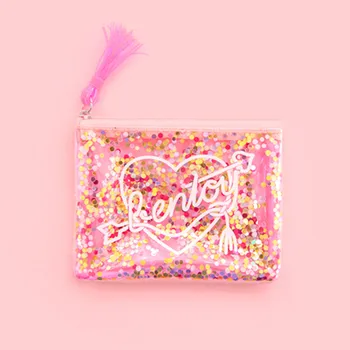 

Tassel Heart sequin Waterproof Coin Purse Children Mini Cartoon Wallet PVC Handbag Small Ring Pouch Kids Purse Bank Card Holder