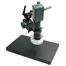 2.0MP 1/3 Inch Sensor Digital Industry Microscope Camera VGA Outputs 10X-130X C-mount Lens LED Lights Rotate Workbench