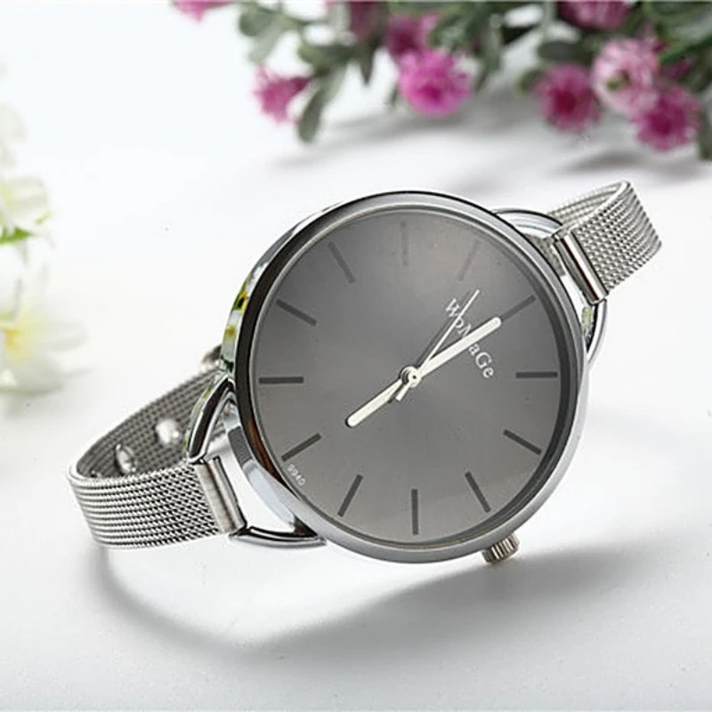 WoMaGe модные серебряные часы браслет женские часы роскошные женские часы bayan kol saati reloj mujer