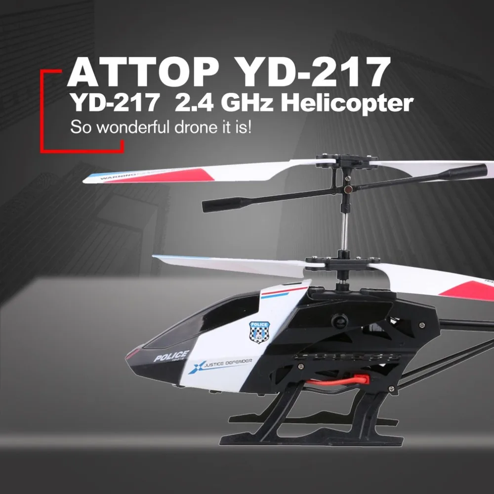 Attop YD-217 2,4 ГГц 3,5 канала RC вертолеты Будущей Войны полиция удаленного Управление самолета против падения Drone модель игрушки