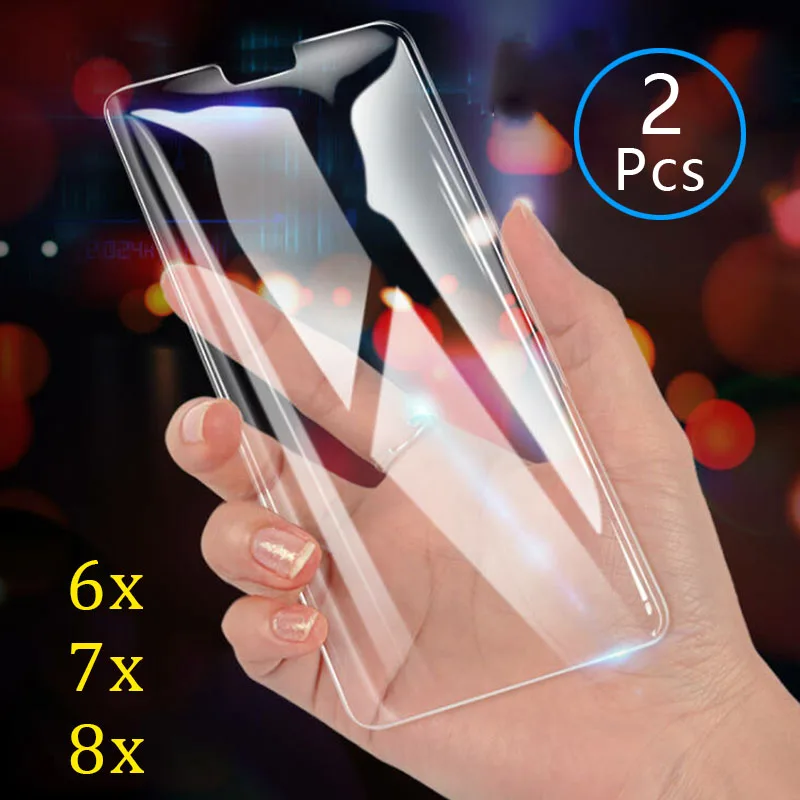 

Case On Honor 8x 7x 6x Protective Glass For Huawei honer 8 7 6 x x8 x7 x6 Tempered Glas Full Cover Screen Protector Phone safety
