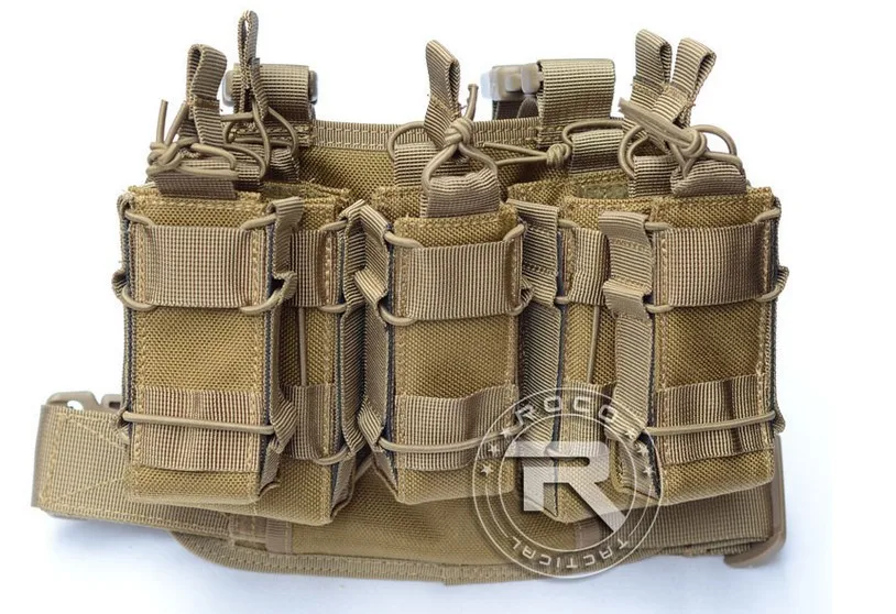 ROCOTACTICAL военная сумка для ног с прикрепленным подсумок& Фонарь держатель ноги бедра снаряжение кобура пистолет журнал - Цвет: TAN