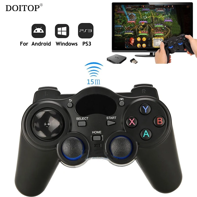 DOITOP 2 4GHz Wireless Game font b Gamepads b font Joystick Controller With USB RF Receiver