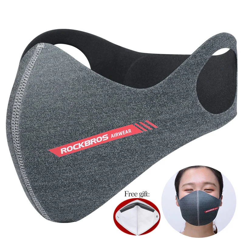 ROCKBROS противопылевая велосипедная маска для лица, дышащая Пылезащитная маска для велосипеда, велосипедный респиратор, спортивная защита, маска для рта bmx - Цвет: hook LF007 3