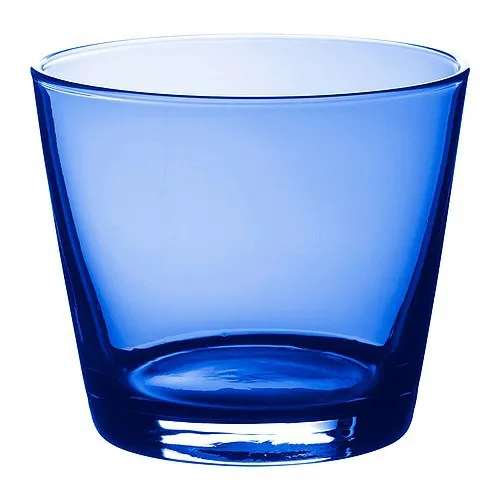 Free Shipping, 2pieces/lot ,glass cup,blue,Glass body concise, short