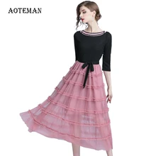 Шифоновое летнее платье женское повседневное приталеное вечернее платье макси платья женские винтажные элегантные сексуальные большие размеры Длинные вечерние платья Розовые