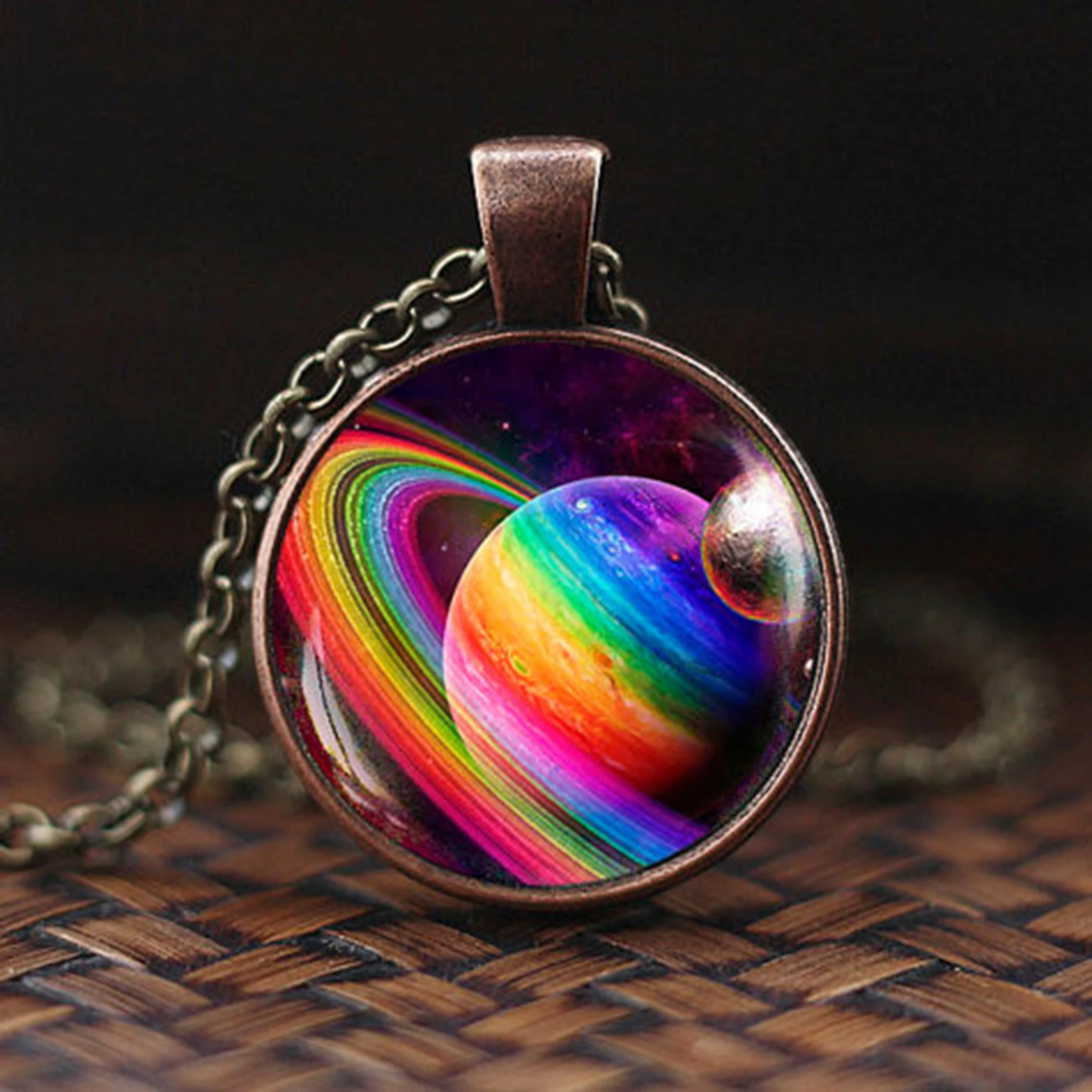 Nebula Necklace Galaxy Astronomy Pendant Solar System Jewelry Space Universe Necklace Milky Way