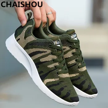 

CHAISHOU 2019 new fly knit Breathable comfortable spring camouflage shoes outdoor shoes men casual shoes zapatos hombre B-231
