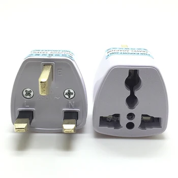 

Universal EU US AU to UK AC Travel Power Plug Charger Adapter Converter Travel Free Shipping 200pcs/lot