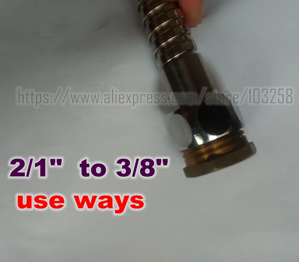 

Bathroom Brass Hex Nipple Pipe Reducing Bush 1/2" (Male) x 3/8" (Female) Faucet thicken metal Reducer Fitting Connector Union