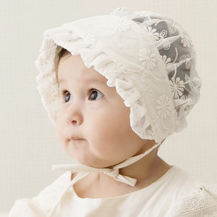 

Baby sunshade cap，Baby palace hat，Lace lace with Baby Princess Hat
