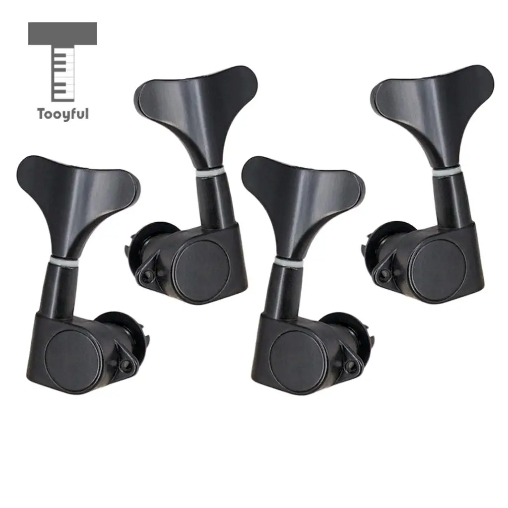 Tooyful Electric Bass String Tuning Peg Tuner Sealed Fish Tail Button for 4/5/6 String Bass