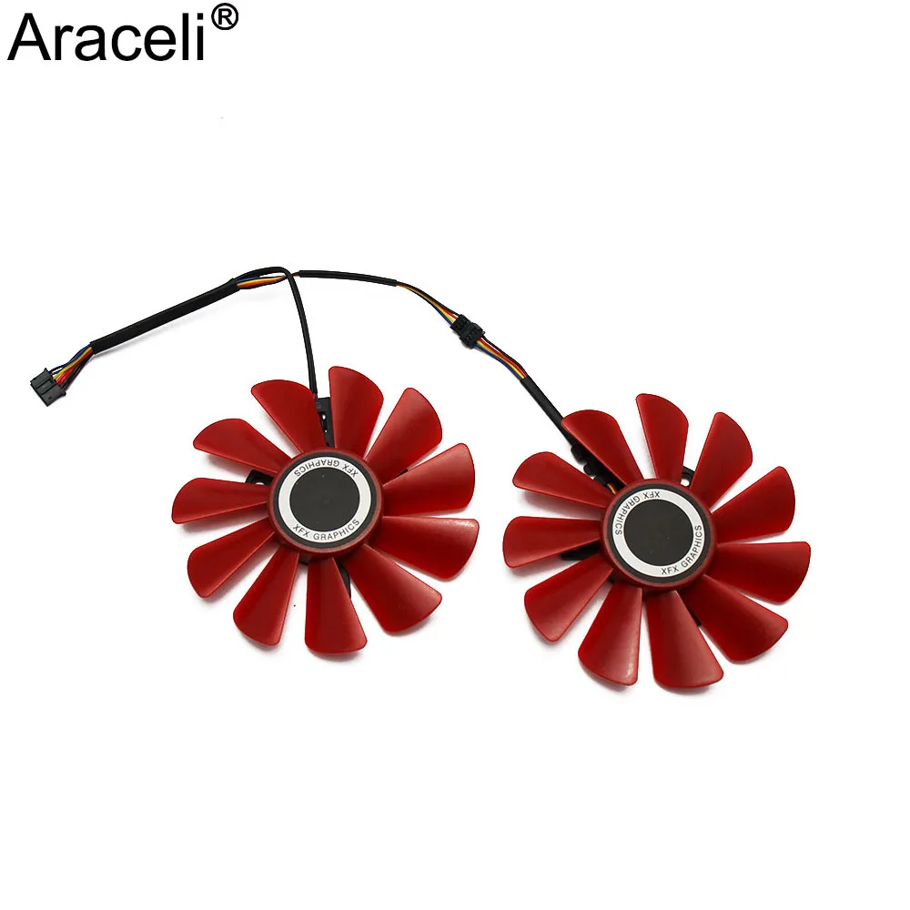 

85MM FDC10U12S9-C 0.45AMP 4Pin Cooler Fan Replacement For XFX RX 560D RX 570 RX 580 RX Vega Graphics Video Card Cooling Fans