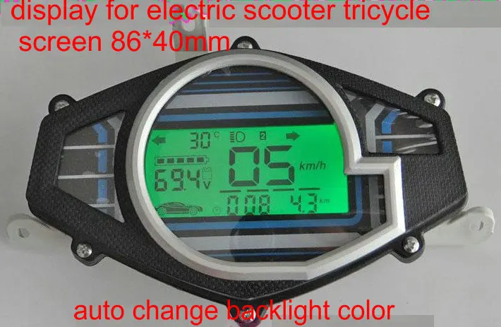 

speedometer vairable screen backlight color 48v60v72v display instrument guage for electric scooter bike motorcycle tricycle ATV