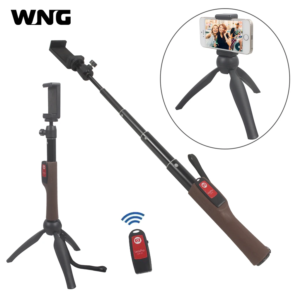 Bluetooth Smartphones Selfie Stick 3 in 1 Extendable Monopod Tripod