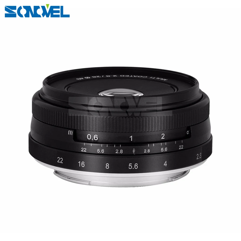 Meike MK-E-28-2.8 28 мм f/2,8 объектив с фиксированным ручным фокусом для sony E mount Mirrorless для A5100 A6000 A6300