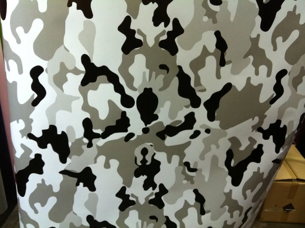 Виниловая наклейка Snow Camo премиум качества для украшения автомобиля белая и