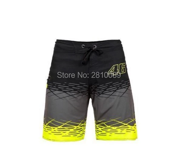 2017 VR46 Frontera Pantalones Cortos Bermudas de MotoGP Valentino Rossi El Doctor Fortysix VALEYELLOW de Playa|shorts|beachwear - AliExpress