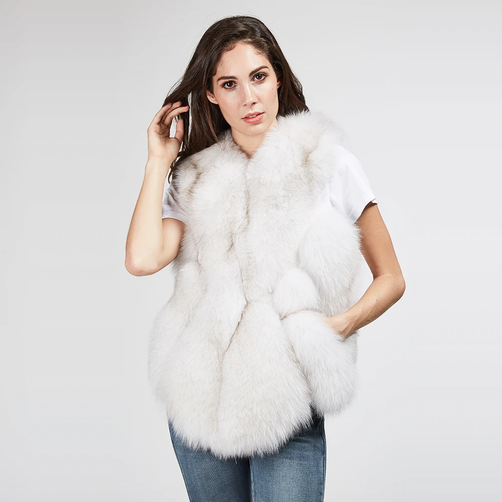 Couleurs Femmes Gilet Réel De Renard 2 Maylofuer Lady Fourrure Naturel BqzwUfP