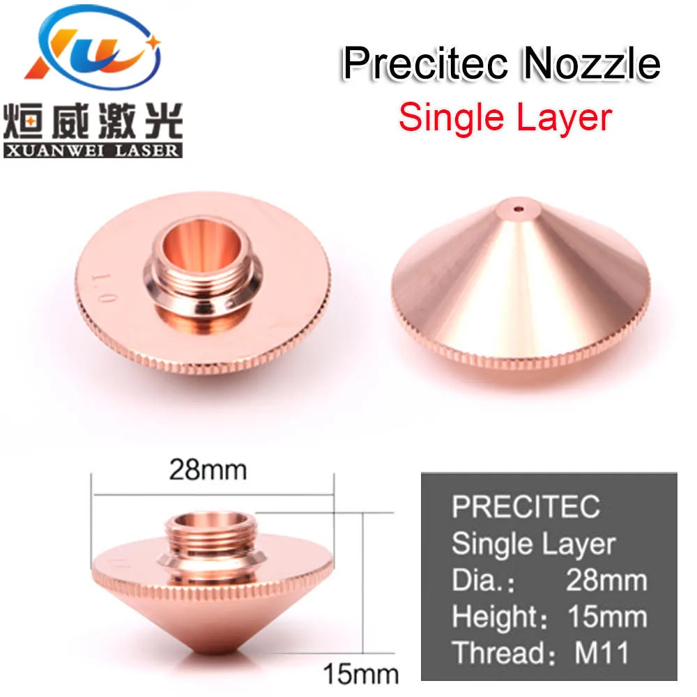 Laser Nozzles Co2 Single/Double Layers Dia.28mm H15 Caliber 0.8 - 4.0 P0591-571-0001 for Precitec Fiber Laser Cutting Head Laser Nozzles Co2 Single/Double Layers Dia.28mm H15 Caliber 0.8 - 4.0 P0591-571-0001 for Precitec Fiber Laser Cutting Head