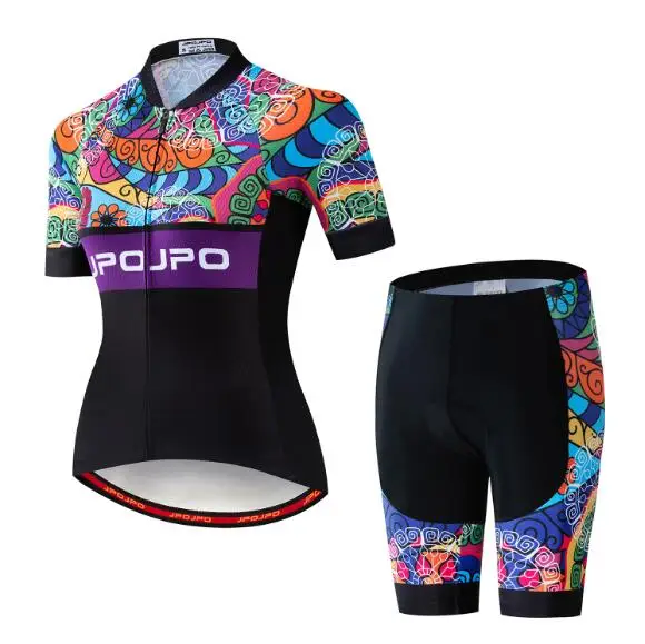 JPOJPO комплекты Джерси для велоспорта, Женская гоночная футболка для езды на велосипеде, одежда Ropa Ciclismo, летние комплекты Джерси с коротким рукавом для велоспорта - Цвет: JP2013