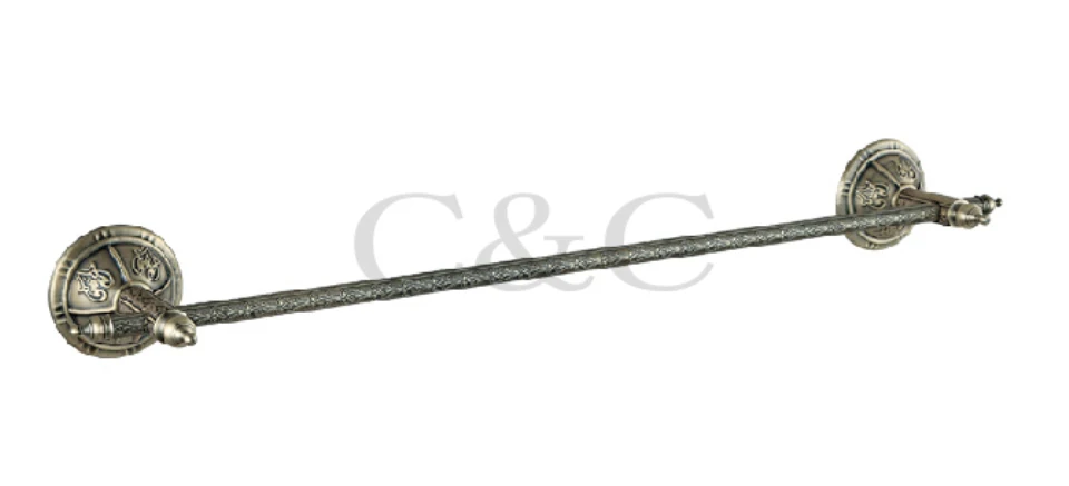 

Towel Rail Noble And Elegant Solid Brass Antique Plating Single Bathroom Towel Bar 1101
