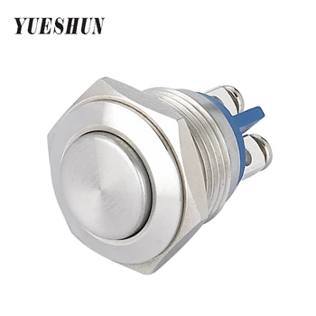 

YUESHUN 16mm Pressure Switch Metal Push Button Switch Stainless Steel Electric Equipment Button Smart Home 2A/36VAC Switches