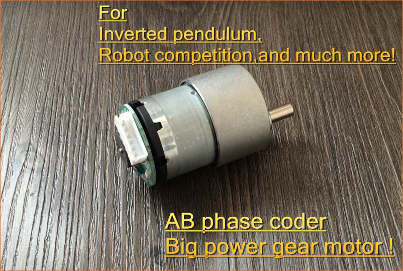 Хорошо! Работающего на постоянном токе 12 В в полный металлический редуктор двигатель с датчиком, перевернутый маятник в вертикальном положении 1:10/30/20/60 AB фазы большая мощность высокий крутящий момент